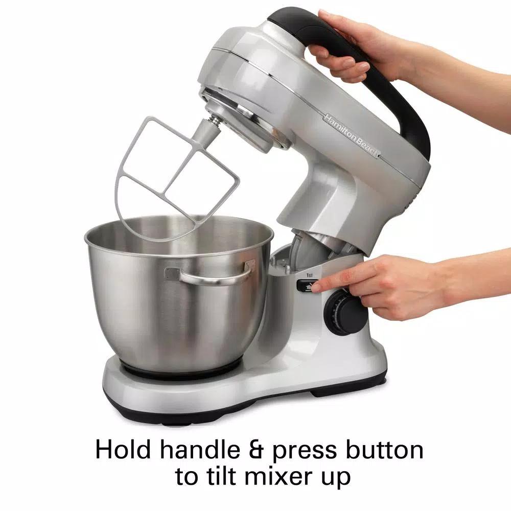 Hamilton Beach 7-Quart 7-Speed Stainless Steel Stand Mixer with 3 Attachments