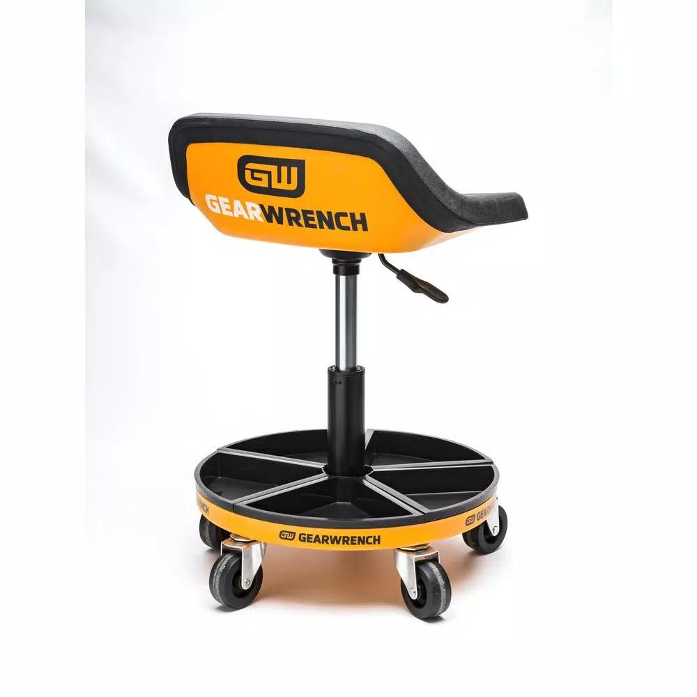 GearWrench 18-22 in. Adjustable Height Swivel Mechanics Seat with 300 lb. Capacity