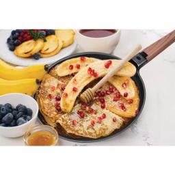 MasterPan 11 in. Non-Stick Cast Aluminum Crepe Pan with Detachable Handle, Induction Compatible, Black thumbnail 5