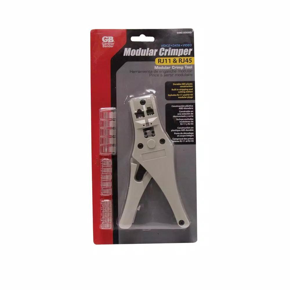 Gardner Bender RG11 RJ45 RJ11 Modular Plug Crimper and Stripping Tool