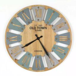 Winsome House 23.6 in. MDF Windmill Wall Clock with Natural Wood Finish and Roman Numerals thumbnail 1