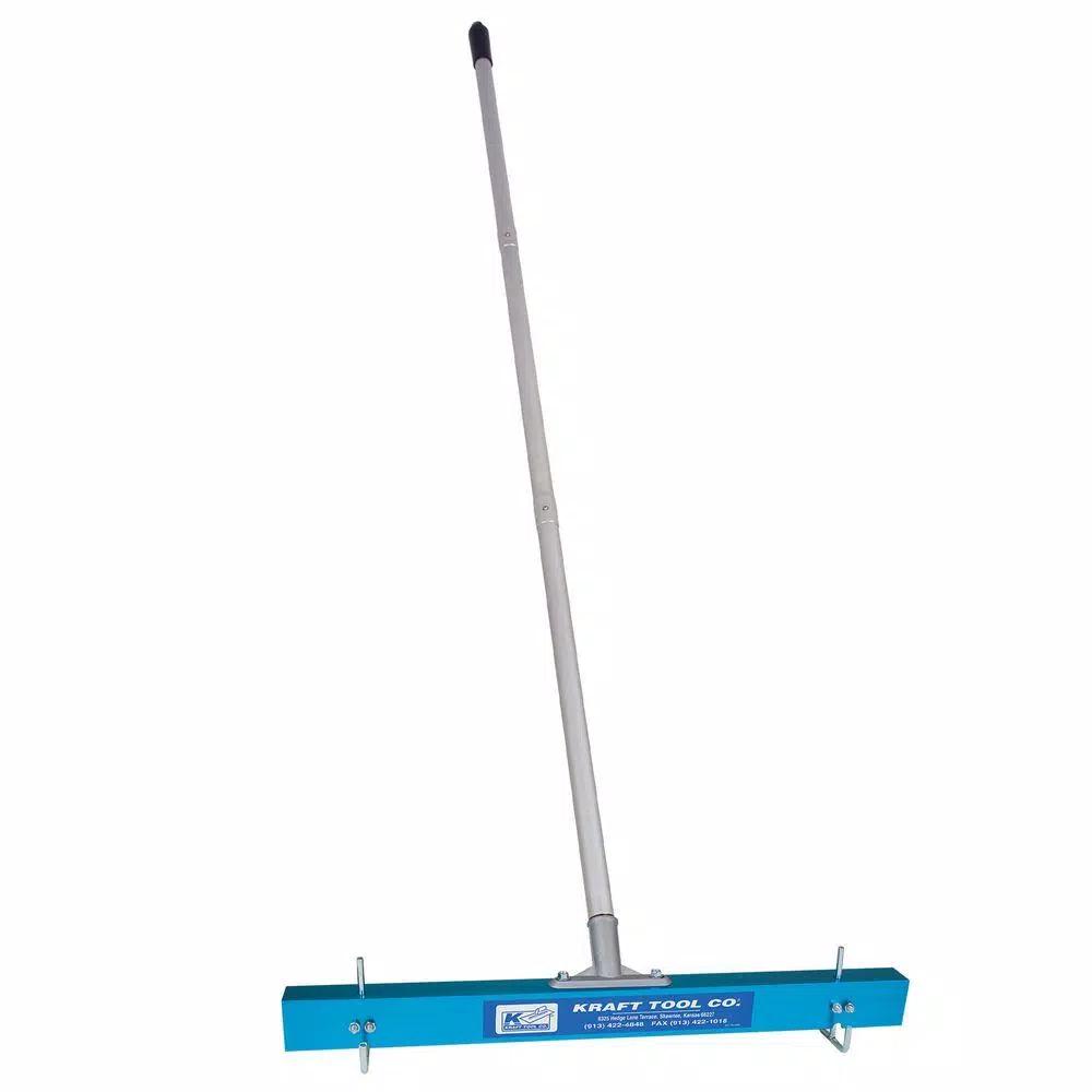 Kraft Tool Co. 24 in. Aluminum Gauge Rake with Adjustable T-Skates and Bracket