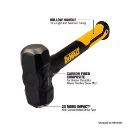 DEWALT 4 lb. Engineering Sledge Hammer with 12.2 in. Fiberglass Exo-Core Handle thumbnail 2