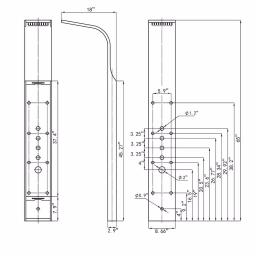 AKDY 65 in. 8-Jet Bronze Stainless Steel Shower Panel System with Rainfall Waterfall and Handheld Wand thumbnail 13