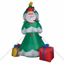 Fraser Hill Farm 20 ft. Christmas Tree Inflatable with Santa and Gifts, Pre-lit Outdoor Holiday Decoration thumbnail 10