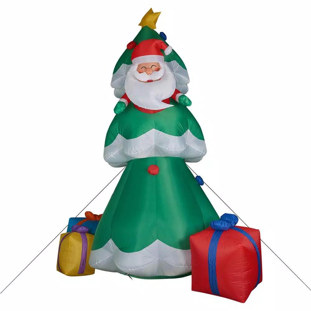 Fraser Hill Farm 20 ft. Christmas Tree Inflatable with Santa and Gifts, Pre-lit Outdoor Holiday Decoration