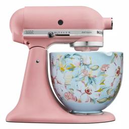 KitchenAid 5 Qt. White Gardenia Patterned Titanium-Reinforced Ceramic Mixing Bowl thumbnail 2