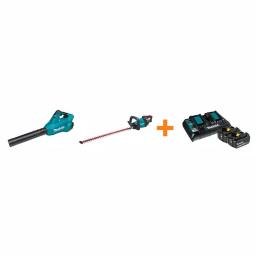 Makita 18V X2 LXT 36V Cordless Blower and 30 in. Hedge Trimmer Combo Kit with (2) 5.0 Ah Batteries & Charger thumbnail 1