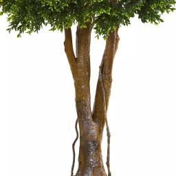 Nearly Natural 46 in. Artificial Boxwood Topiary Tree, UV Resistant Indoor/Outdoor Silk Plant with Planter thumbnail 3