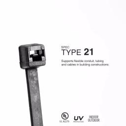 TR Industrial Contractor Series Type 21S UV Resistant Cable Ties, 24 in., 180 lb Tensile Strength thumbnail 3