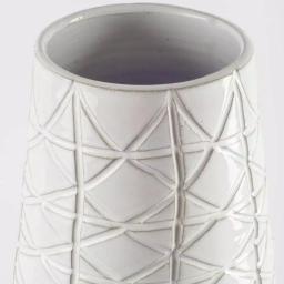 Mercana Harrier II Large White Geometric Ceramic Table Vase thumbnail 2