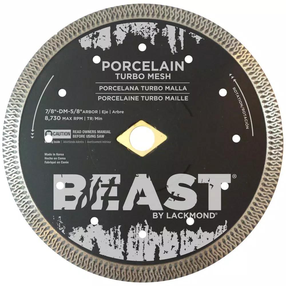 Beast Pro 6 in. Turbo Mesh Porcelain Tile Blade for Wet/Dry Cutting