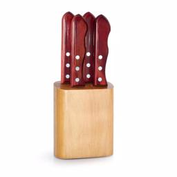 Tramontina Porterhouse 5-Piece Steak Knife Set with Hardwood Counter Block thumbnail 6