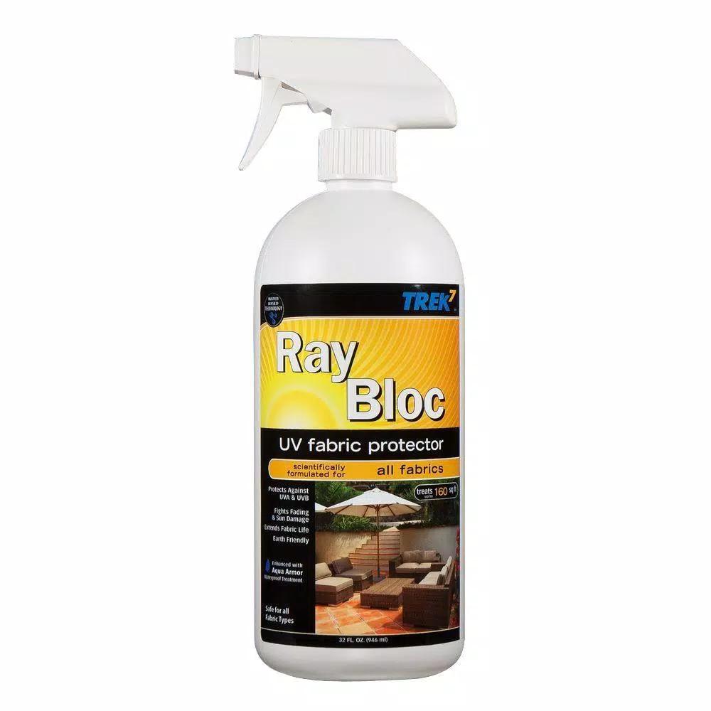 Trek7 Ray Bloc UV Fabric Protector Spray, 32 oz. Water-Based Waterproofing & UV Protection