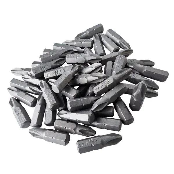 ToolPro 50-Piece #2 Phillips Bit Tips in Interlocking Storage Box