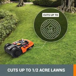 Worx Landroid L 20V Robotic Lawn Mower, 9 in. Cutting Disc, WiFi & App Control, Cuts up to 1/2 Acre thumbnail 5