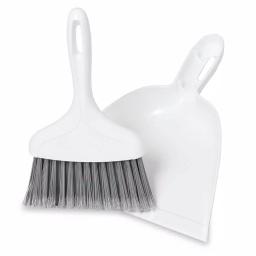 Libman 10 in. Whisk Broom and Dustpan Set, Gray thumbnail 2