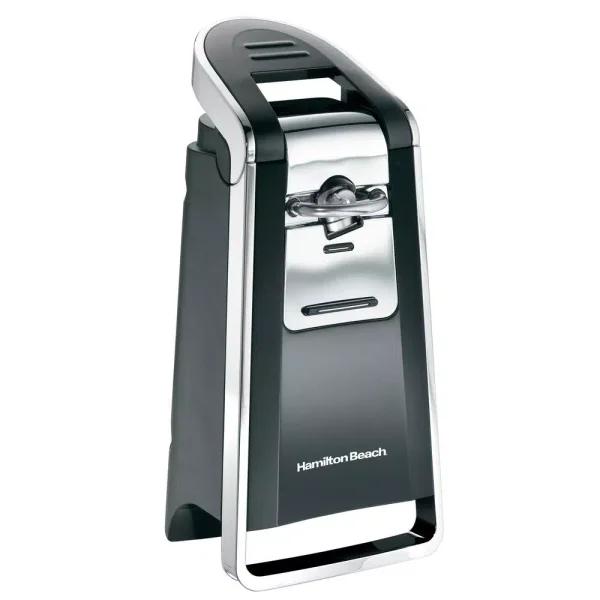 Hamilton Beach Smooth Touch Electric Can Opener, Black and Chrome