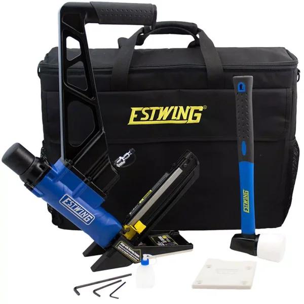 Estwing EFL50Q 2-in-1 Pneumatic Flooring Nailer and Stapler Kit, 15.5 & 16 Gauge