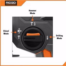 RIDGID 18V OCTANE Brushless 1 in. SDS-Plus Rotary Hammer Kit with 2 Ah Battery and Charger thumbnail 4