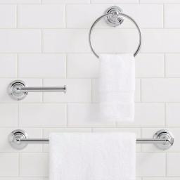 Glacier Bay Tennyson 3-Piece Chrome Bath Hardware Set with 18 in. Towel Bar, Towel Ring, and Toilet Paper Holder thumbnail 3