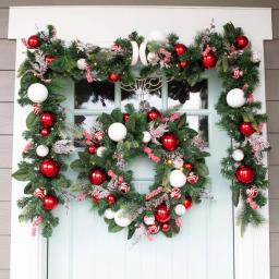 Village Lighting Company 9 ft. Pre-Lit LED Nordic Red and White Christmas Garland with 100 Mini Lights thumbnail 4