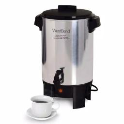 West Bend 30-Cup Commercial Aluminum Coffee Urn with Automatic Temperature Control and Quick Brewing thumbnail 2