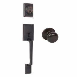 Delaney Capri Tuscany Bronze Single Cylinder Deadbolt Entry Door Handleset thumbnail 1