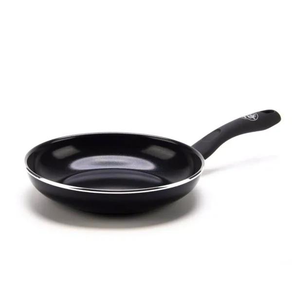 GreenLife Diamond 12 in. Aluminum Ceramic Nonstick Frying Pan, Black