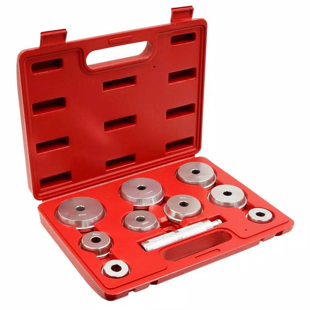 Powerbuilt Bearing Race and Seal Installer Set with 9 Adapters