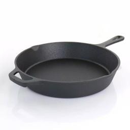 MegaChef 5-Piece Pre-Seasoned Cast Iron Cookware Set, Black thumbnail 4