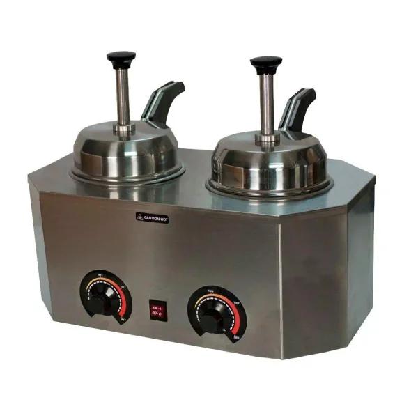 Paragon Pro-Style 32L Dual-Pump Heated Spout Warmer with 2 Crocks, Stainless Steel