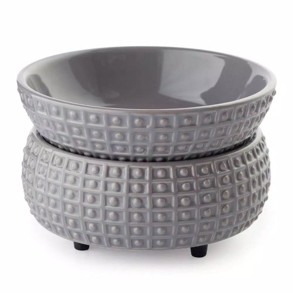 Candle Warmers Etc 5.2 in. Slate 2-in-1 Classic Fragrance Warmer - Dual Function Candle and Wax Melt Oil Warmer