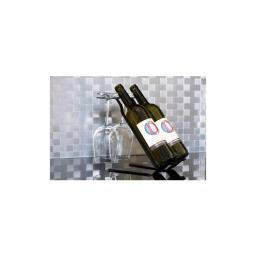 DI PRIMA USA Venetian Phantom Edition Tabletop Wine Rack - 2 Bottle & 2 Glass Capacity - Solid Steel thumbnail 2