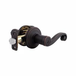 Kwikset Lido Venetian Bronze Exterior Entry Door Lever with SmartKey Security thumbnail 3