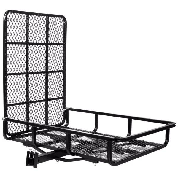 XtremepowerUS Stark 500 lb. Capacity 49 in. x 32 in. Steel Folding Ramp-Style Hitch Mounted Cargo Carrier for 2 in. Receiver