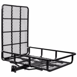 XtremepowerUS Stark 500 lb. Capacity 49 in. x 32 in. Steel Folding Ramp-Style Hitch Mounted Cargo Carrier for 2 in. Receiver thumbnail 1