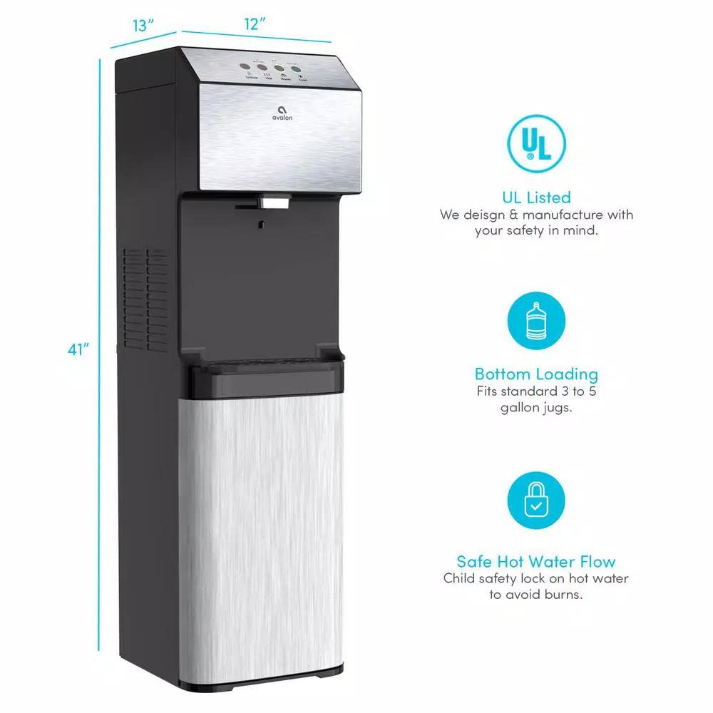 Avalon Bottom Loading Water Cooler Dispenser - 3 Temperatures, Self-Cleaning, Energy Star