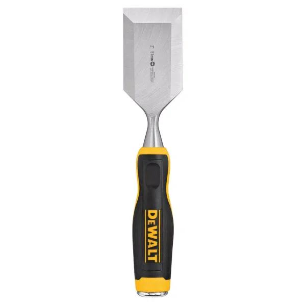 DEWALT 2 in. Straight Wood Chisel with Carbon Steel Blade and Ergonomic Handle