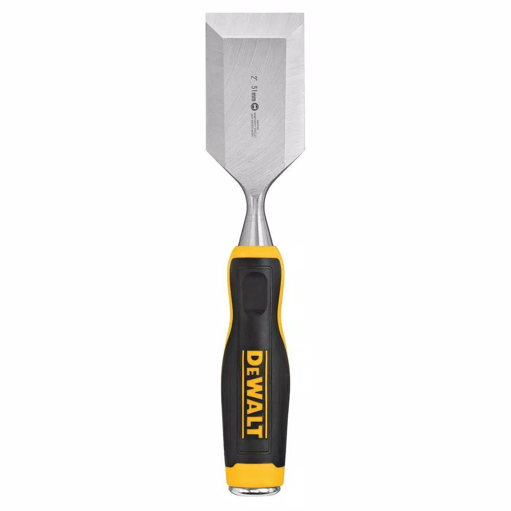 DEWALT 2 in. Straight Wood Chisel with Carbon Steel Blade and Ergonomic Handle