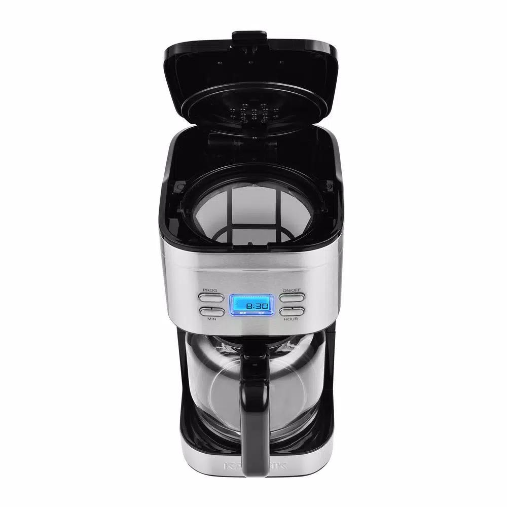 KALORIK 12-Cup Programmable Digital Coffee Maker, Stainless Steel Drip Coffee Machine