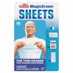 Mr. Clean Magic Eraser Thin Cleaning Wipes, Disposable Sheets (16-Count, 8-Pack) thumbnail 1