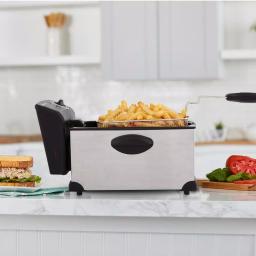 Continental Professional Series 3 QT Stainless Steel Deep Fryer, 1700W Electric thumbnail 9