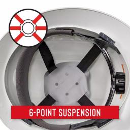 COAST SH300 Vis-Safe High-Visibility Reflective Full Brim Hard Hat, White thumbnail 5