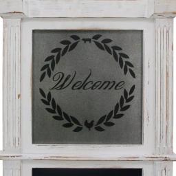 FirsTime & Co. FirsTime and Co. 34.5 in. x 16 in. Whitewash Wreath Chalkboard Memo Board, Farmhouse Style thumbnail 4