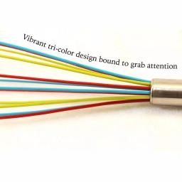 ExcelSteel Stainless Steel Tri-Color Silicone Coated Whisk Set, 8 in. and 10 in. (Set of 2) thumbnail 5