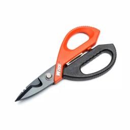 Wiss 6-3/8 in. Titanium Coated Electrician and Data Cable Scissors with Wire Strippers thumbnail 1