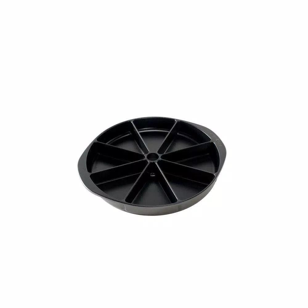 Nordic Ware 9.75 in. Cast Aluminum Scone and Cornbread Pan, Nonstick Black