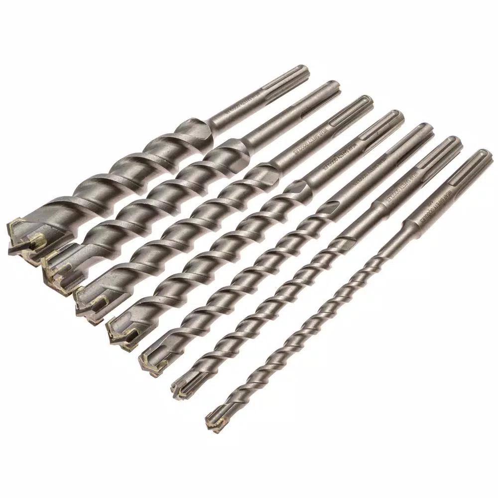 Kateya 7-Piece Carbide Tipped SDS MAX Masonry Drill Bit Set for Concrete, Brick, and Stone