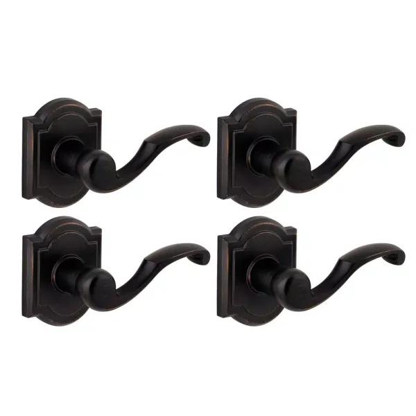 Baldwin Prestige Madrina Venetian Bronze Universal Passage Door Lever (4-Pack)